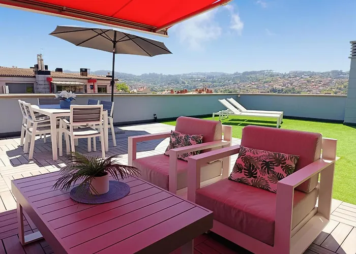 Apartmán Atico Chill-out De Lujo Con Piscina Y Garaje Gratis Vigo